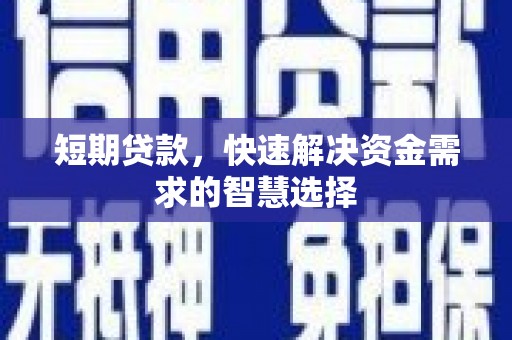 城中短期贷款，快速解决资金需求的智慧选择