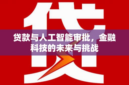 鸡东贷款与人工智能审批，金融科技的未来与挑战