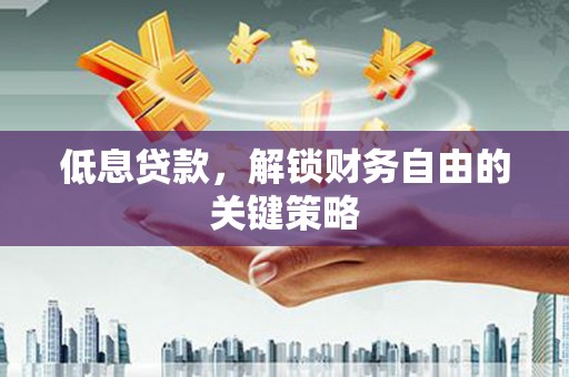 雨山低息贷款，解锁财务自由的关键策略