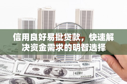 天峨信用良好易批贷款，快速解决资金需求的明智选择