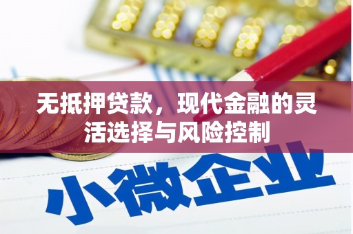 久治无抵押贷款，现代金融的灵活选择与风险控制