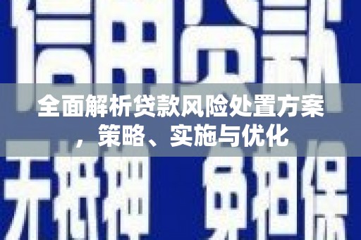 察布查尔锡伯全面解析贷款风险处置方案，策略、实施与优化